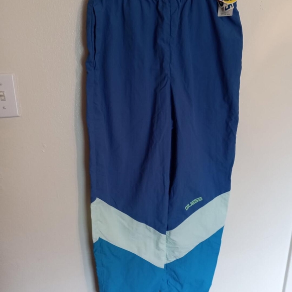 GUESS/J. Balvin, Blue and White Athletic Pants NWT Sz L Reg$89. - Picture 1 of 2